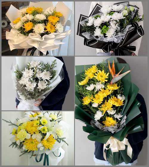 浙江省嘉兴海宁市盐官镇祝会村白事花束代送